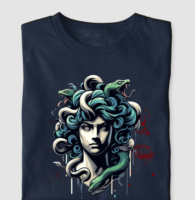 Camiseta estampada Olhar de Medusa