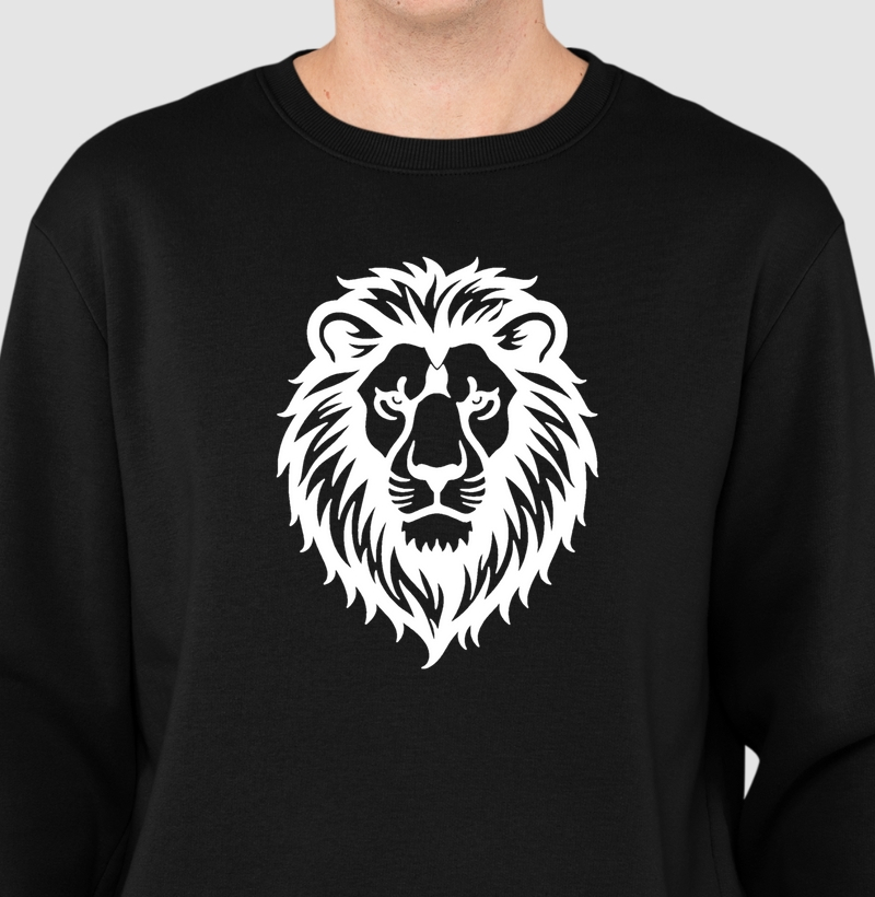 Lion Line Art | Moletom | Unissex