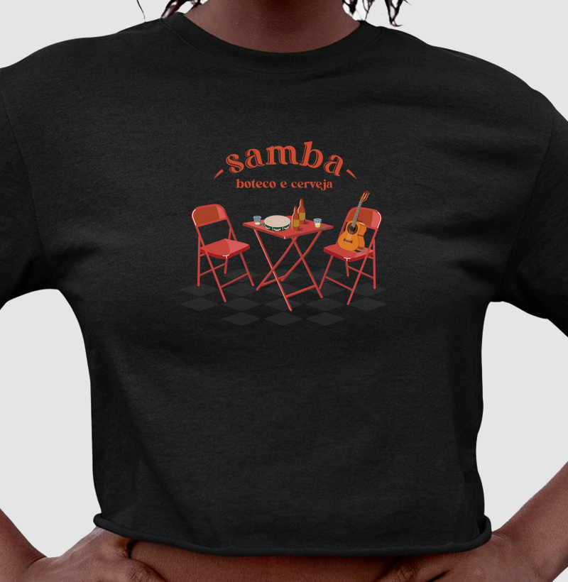 Samba, boteco e cerveja (Peito) - Cropped