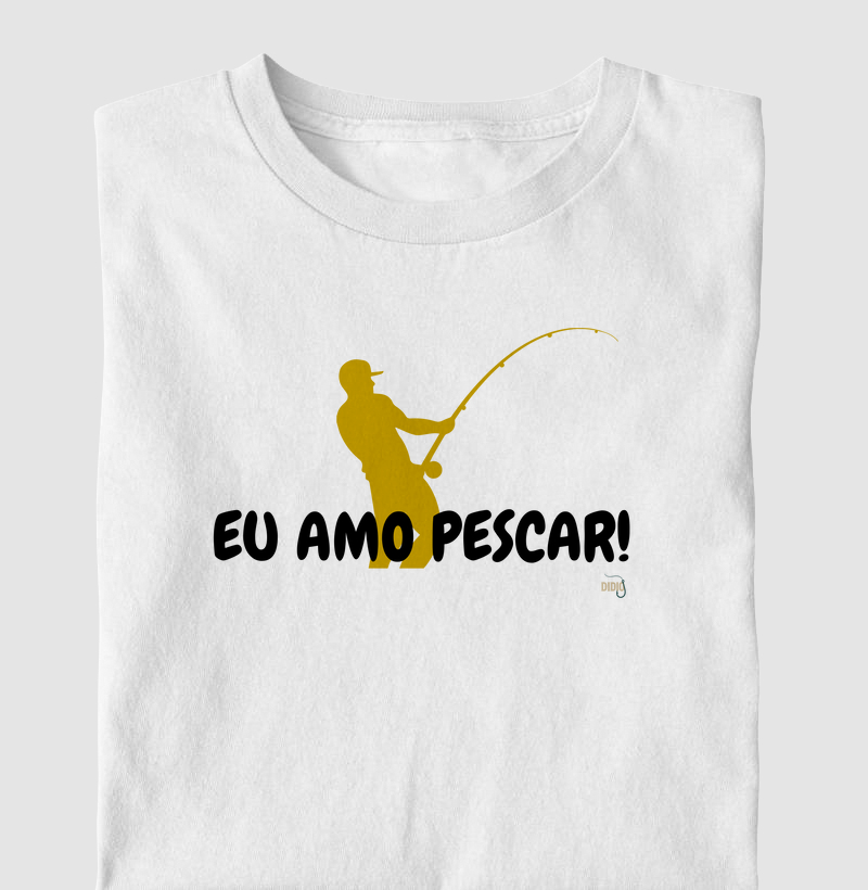 EU AMO PESCAR! SILHUETA DOURADA