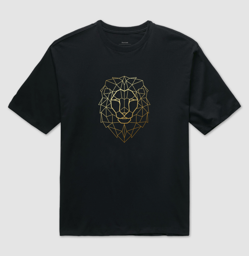 Camiseta Animalis Oversized  Golden King 100% Algodão